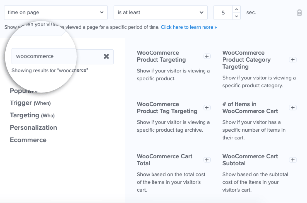 woocommerce targeting rules -min - OptinMonster woocommerce targeting rules -min